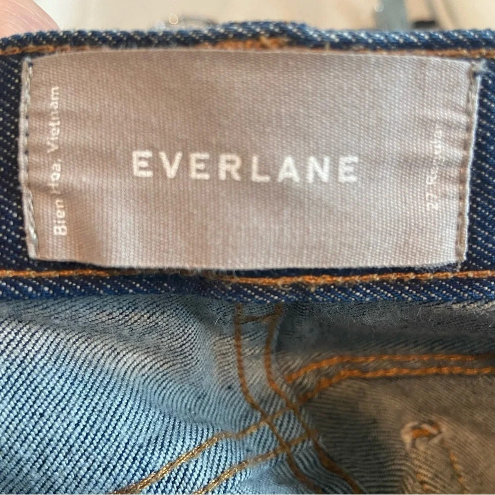 Everlane High Rise Dark Wash Vintage Look Skinny Jeans Size 27 - Picture 6 of 7